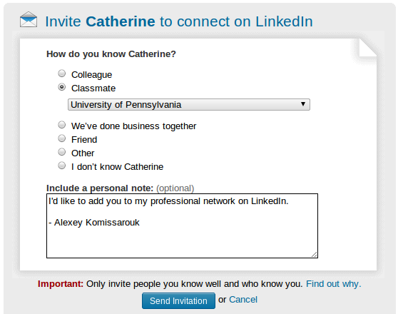 Loose Ties Link Ships:  Friending norms on LinkedIn